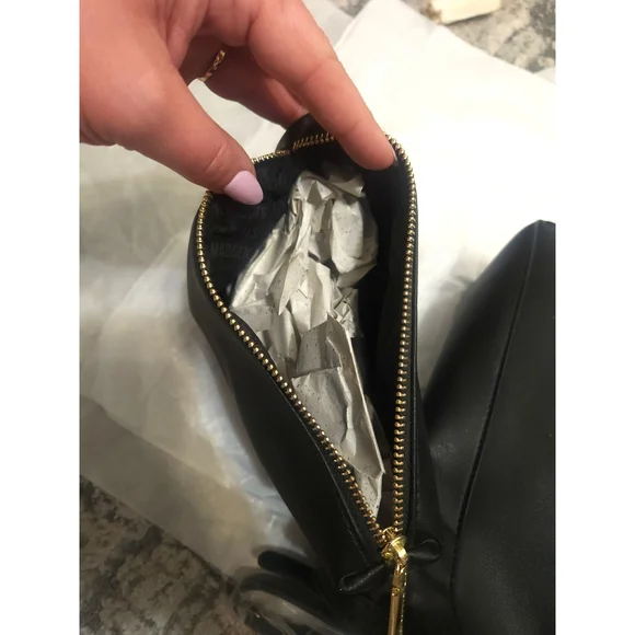 🆕️ NWT! Steve Madden Black Purse with Leopard Scarf & Matching Makeup Bag - Picture 12 of 14